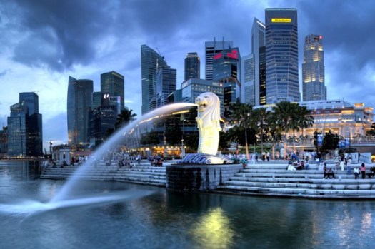 Try finding a photo of Singapore that doesn't include a skyscraper